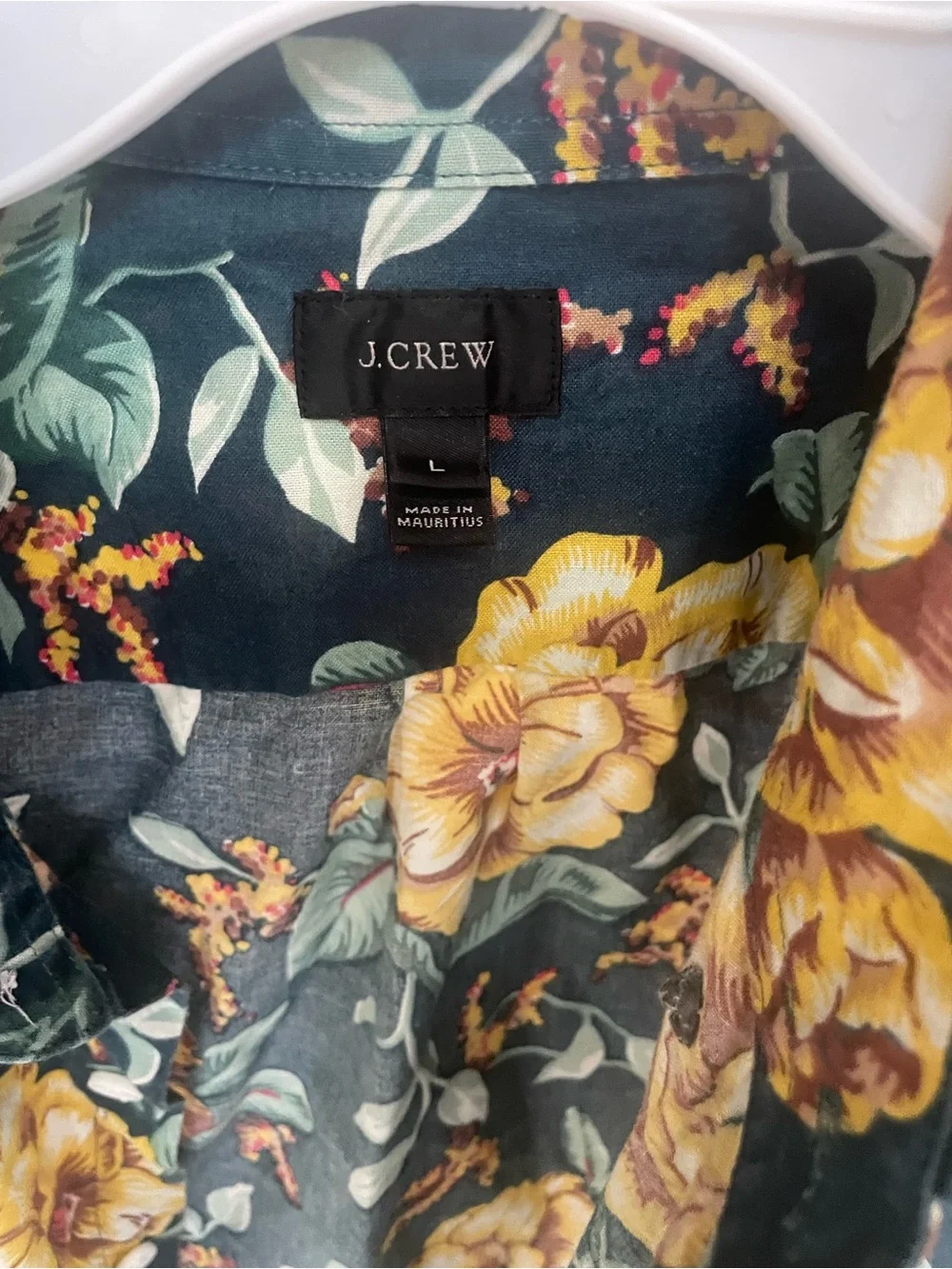 Sold:J. Crew Floral Hawaiian Button Down Shirt Mens Size Large Tropical Cotton
